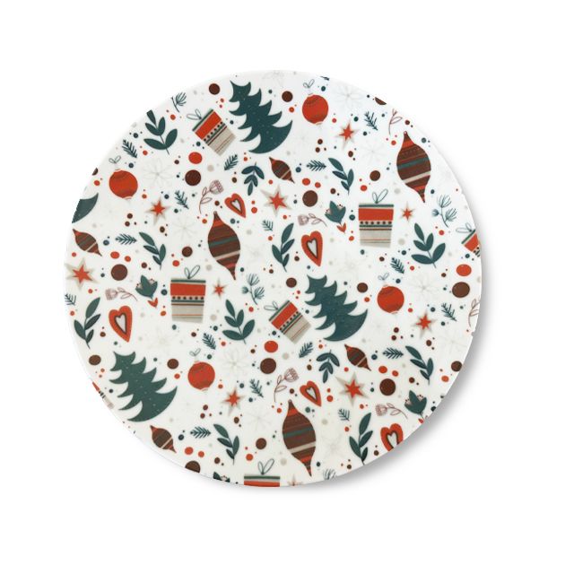 Christmas rounded plate 27 CM random