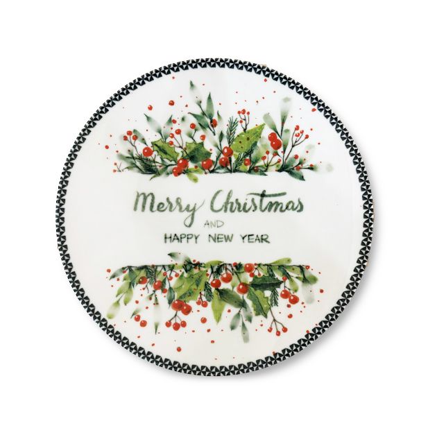 Merry christmas rounded plate 27 CM