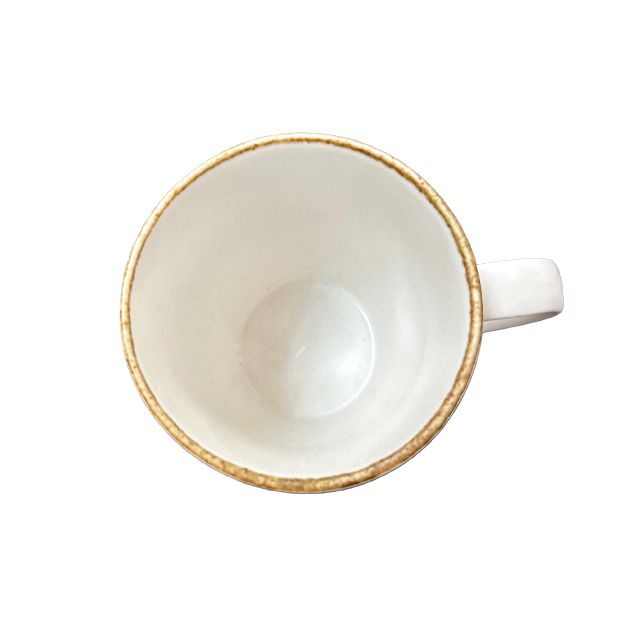 MUG EBIZA " MENA HANDLE " White Matt rust line