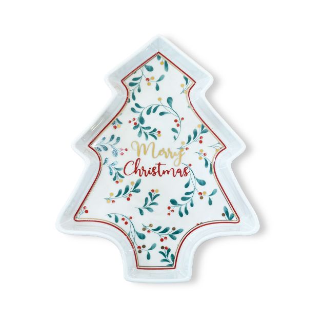 Tree christmas  plate green decore
